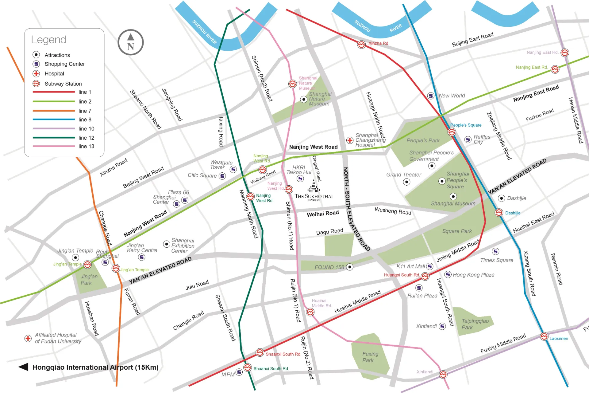 The Sukhothai Shanghai Map